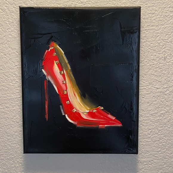 Original oil painting “Valentino Ruby Slipper” - Picture 5 of 6